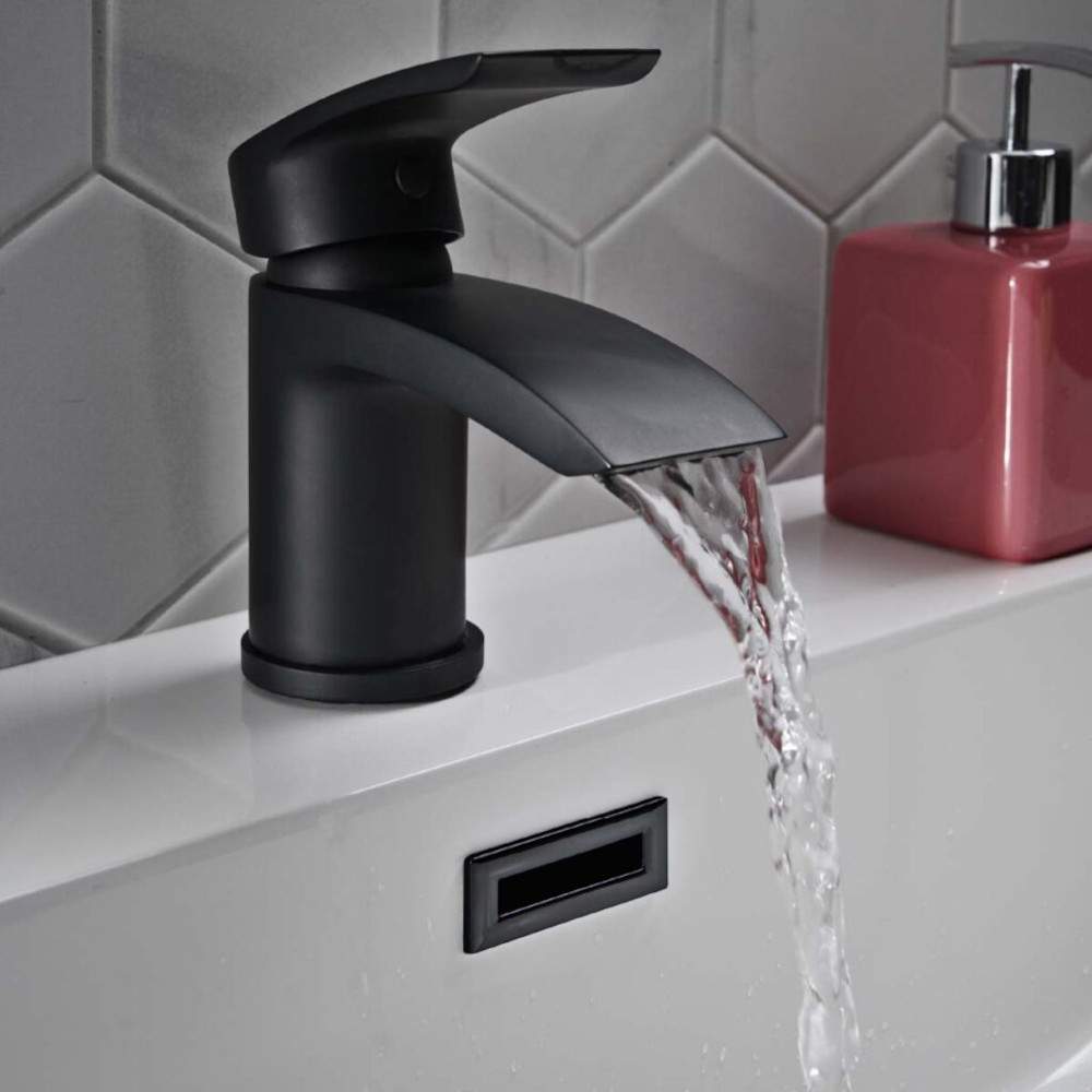 Luxe81 Belini Matt Black Mini Mono Basin Mixer Tap