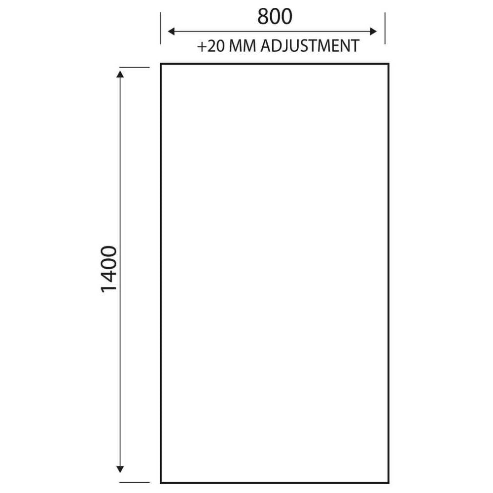 Luxe81 S6 Corner Black Frame Bath Shower Screen