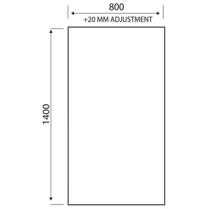 Luxe81 S6 Corner Black Frame Bath Shower Screen