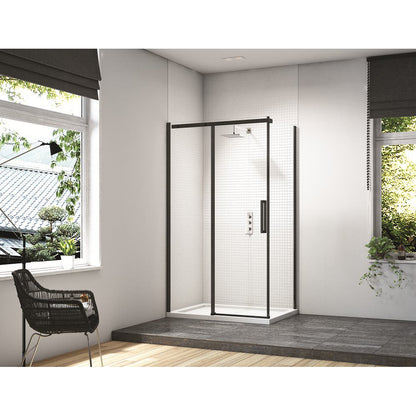 Merlyn Ionic Essence Frameless Black Sliding Shower Door
