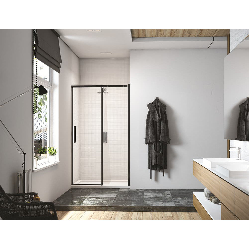 Merlyn Ionic Essence Frameless Black Sliding Shower Door