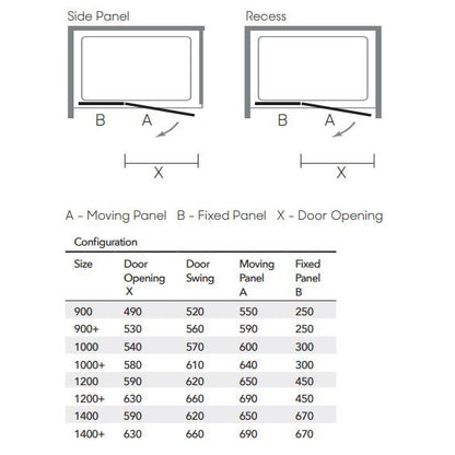 Merlyn Ionic Essence Frameless Hinge And Inline Shower Door
