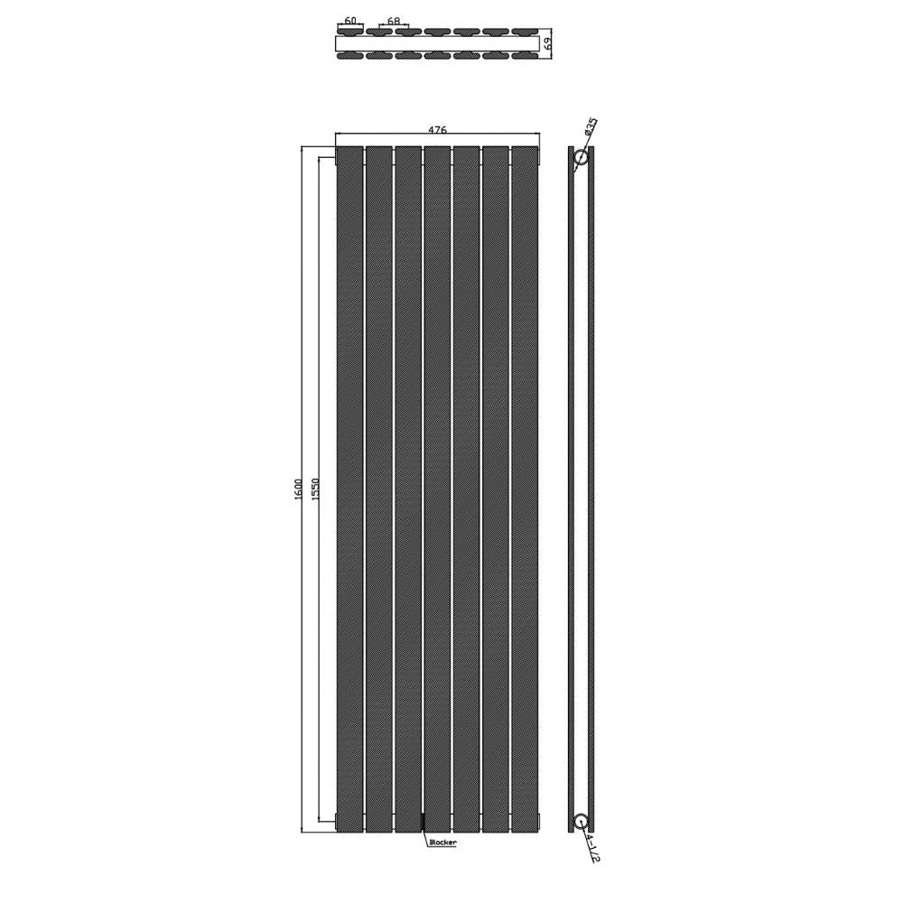 Luxe81 Bravo Double Vertical Designer Radiator