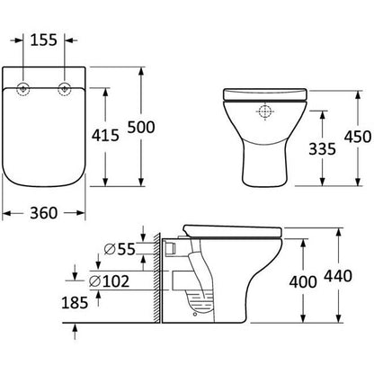 Luxe81 Toilet and Seat