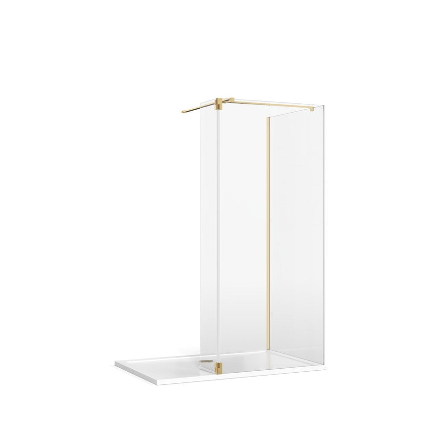 Burlington Glass Corner with Hinged Deflector (T Bracing Bar)