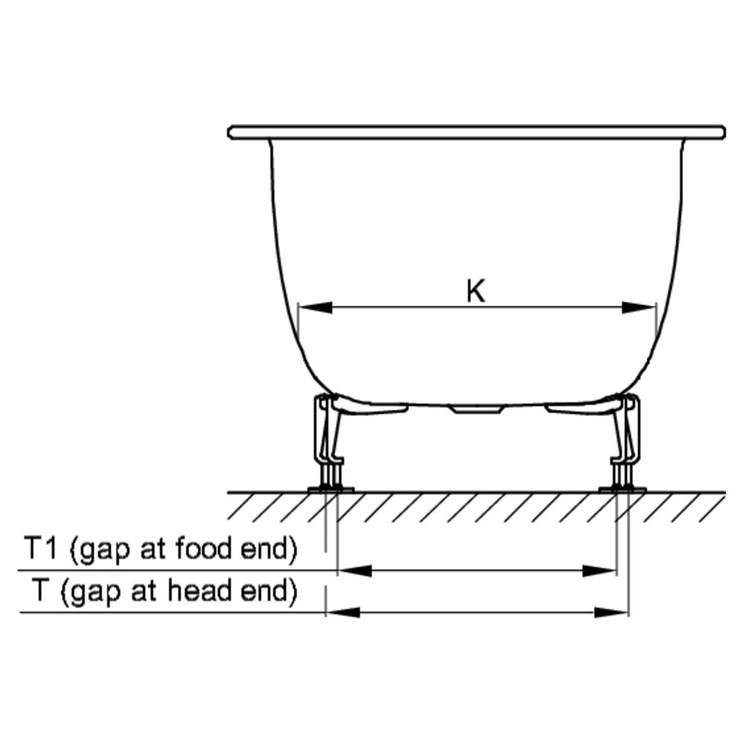 Bette Comodo Steel Bath with Side Overflow - Multiple Sizes Available | Includes Legs