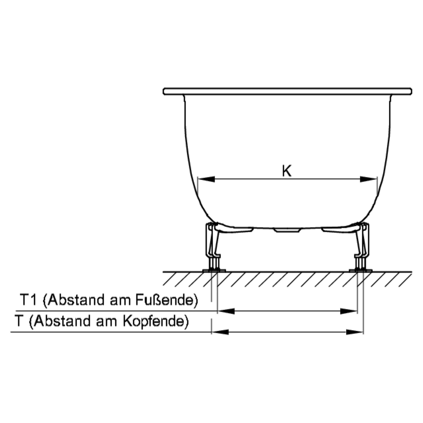 Bette Comodo Steel Bath with Side Overflow - Multiple Sizes Available | Includes Legs
