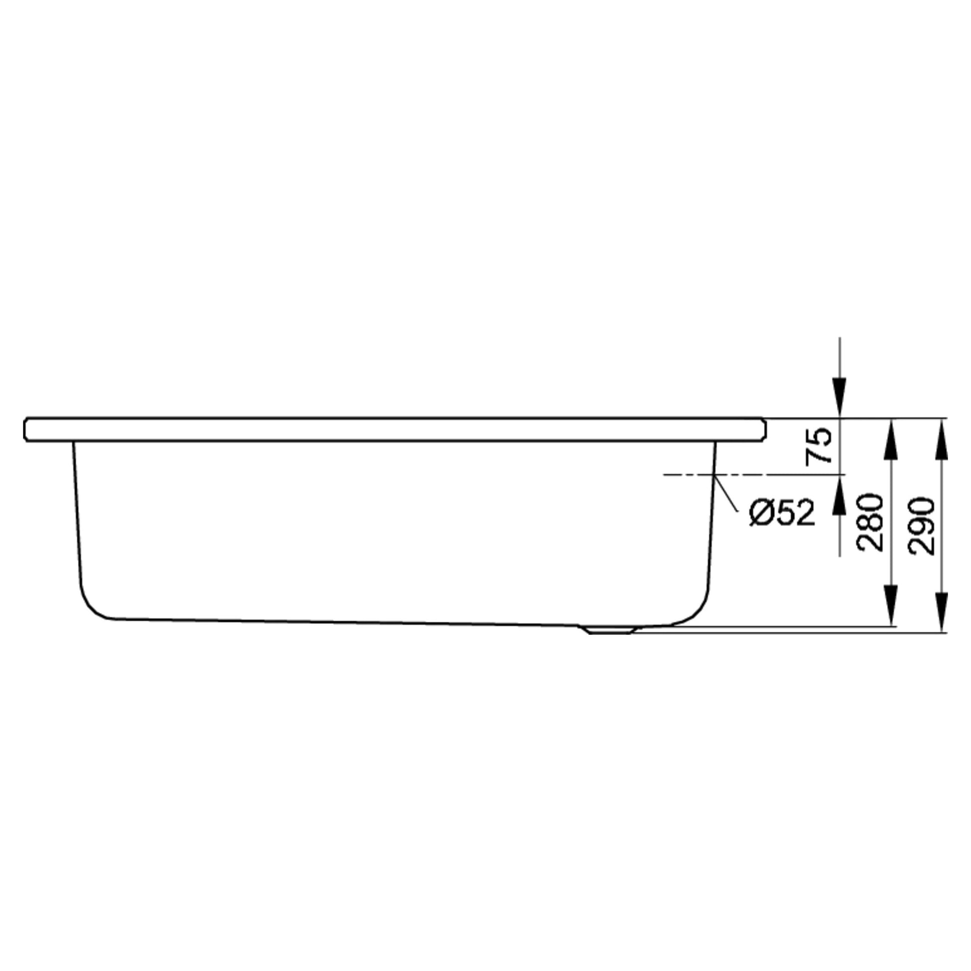 Bette Delta Shower Tray, Drawing