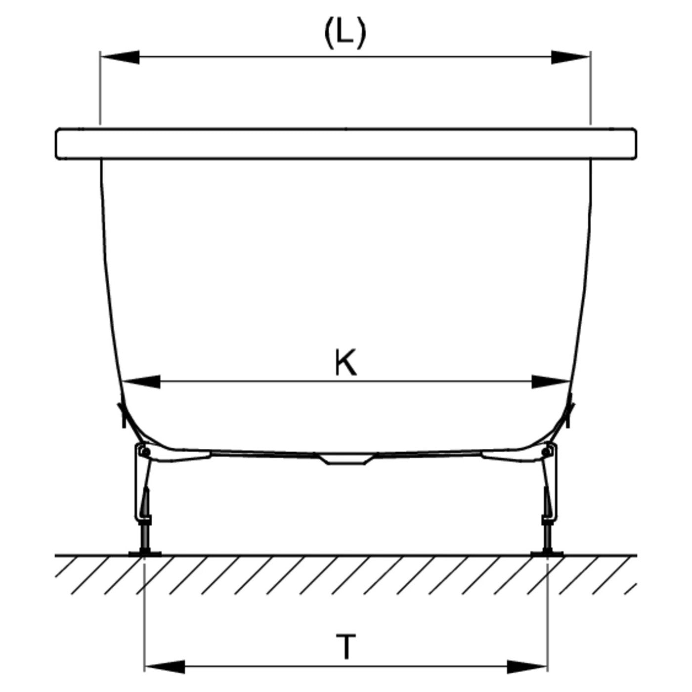 Bette Ocean Rectangular Steel Bath - Multiple Sizes Available | Includes Legs
