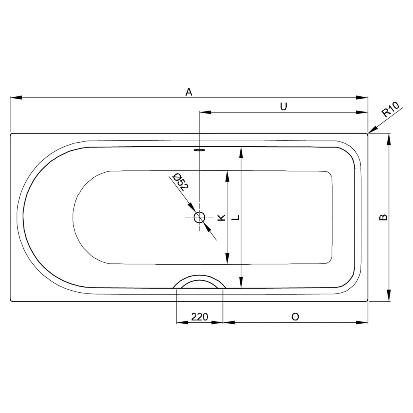 Bette Ocean Rectangular Steel Bath - Multiple Sizes Available | Includes Legs