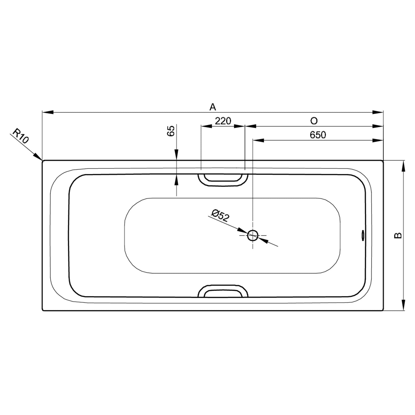 Bette Select Steel Bath - Bath & Shower in One | Includes Legs