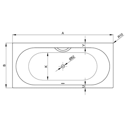 Bette Starlet Steel Bath - Designed for Two | Includes Legs