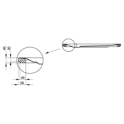 Bette Ultra Shower Tray - 1050-1500mm, Drawing