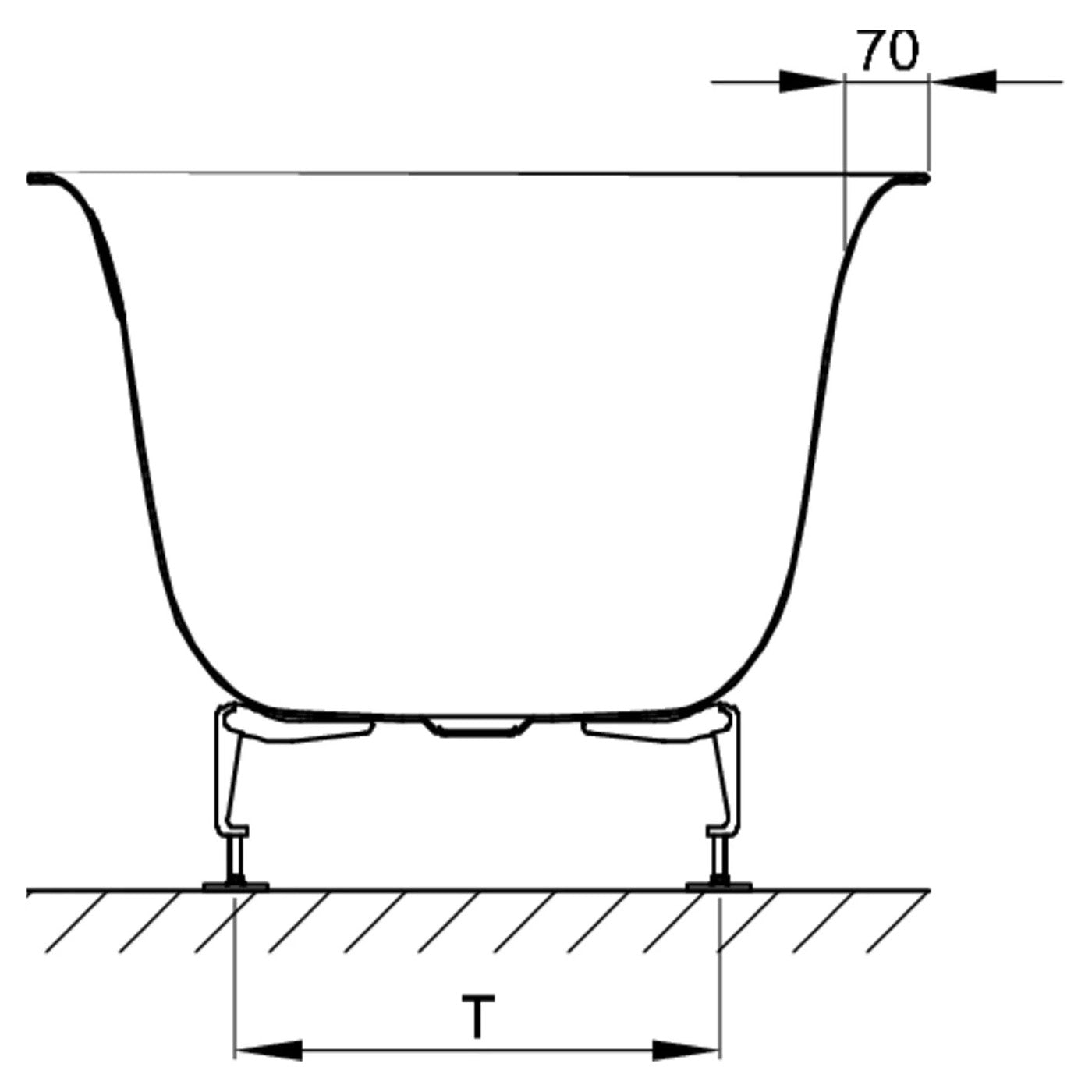 Bette Lux Oval Bath, Drawing