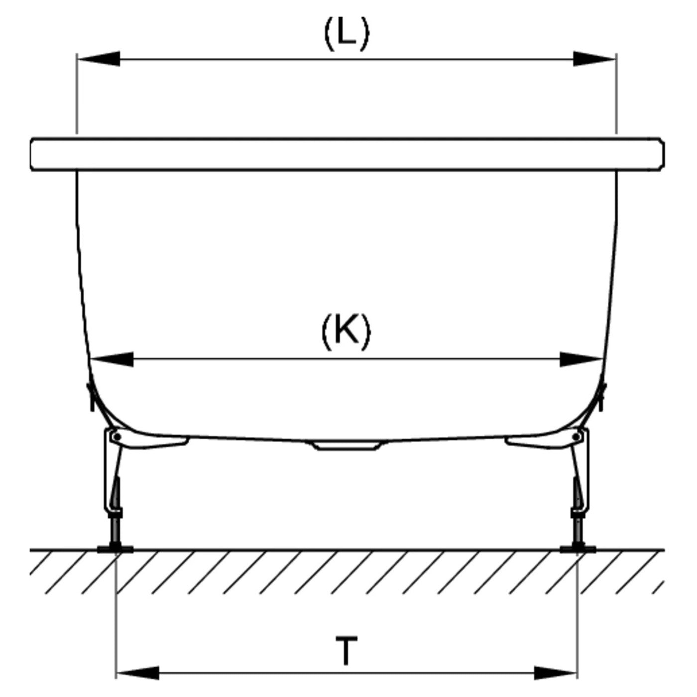 Bette Ocean Low-Line Steel Bath - Multiple Sizes Available | Includes Legs