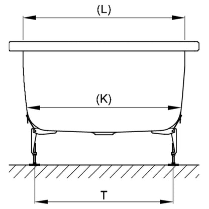 Bette Ocean Low-Line Steel Bath - Multiple Sizes Available | Includes Legs