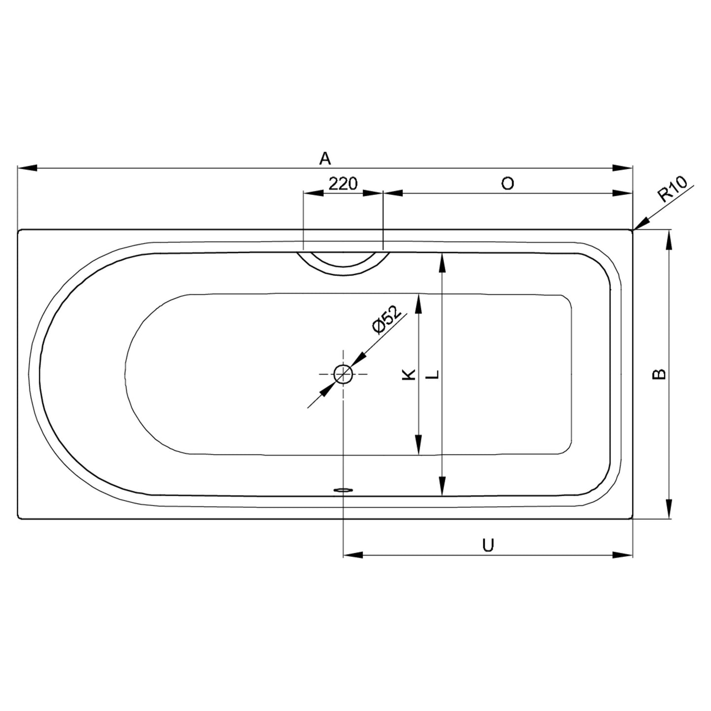 Bette Ocean Low-Line Steel Bath - Multiple Sizes Available | Includes Legs