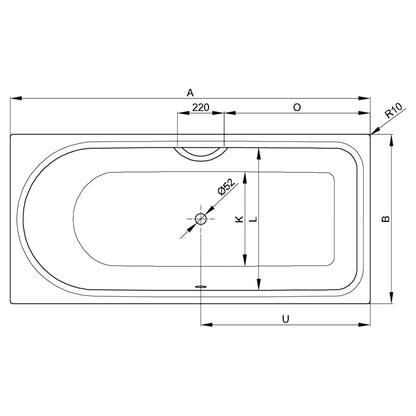 Bette Ocean Low-Line Steel Bath - Multiple Sizes Available | Includes Legs