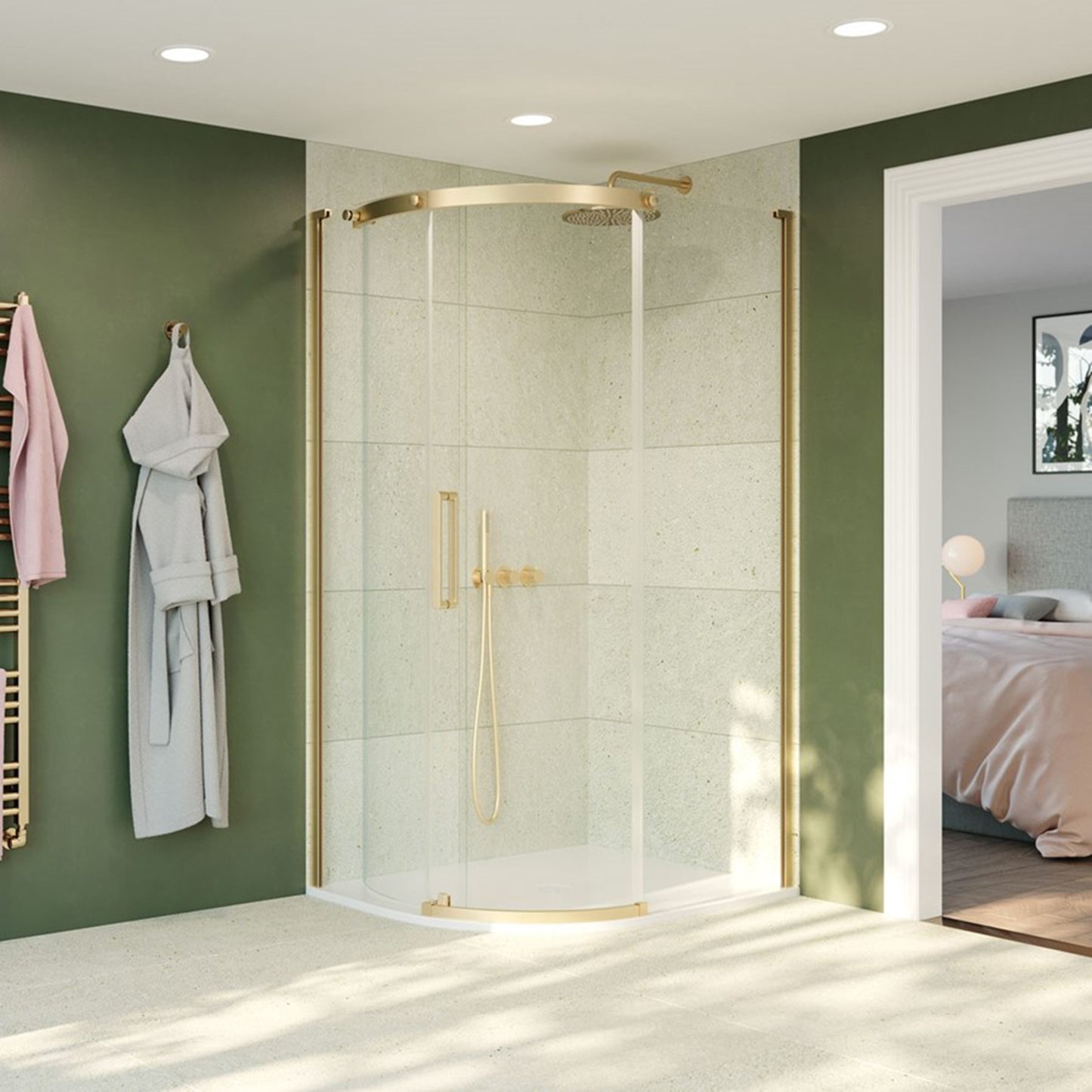 Crosswater Optix OXQSFC10X8_L 10 Offset Quadrant