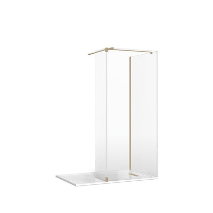 Crosswater Gallery 8 Glass Corner with Fixed Deflector (T Bracing Bar)