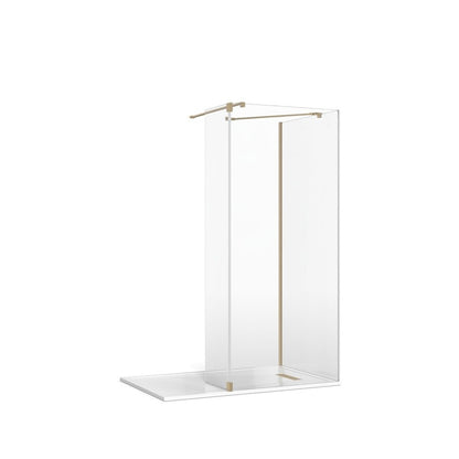 Crosswater Gallery 8 Glass Corner with Fixed Deflector (Wall/Angled Bracing Bars)