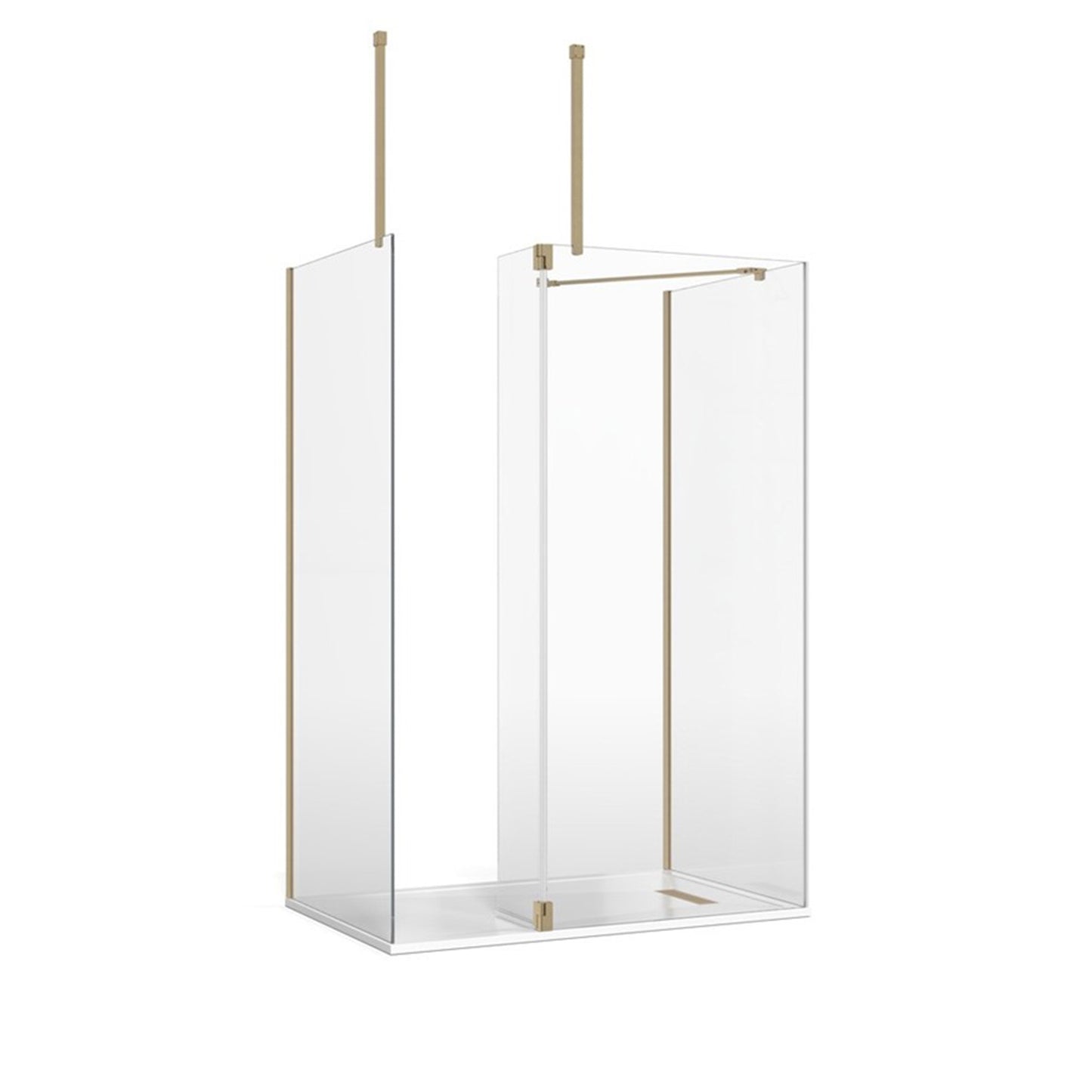 Crosswater Gallery 8 Three Sided with Hinged Deflector (Angled/Ceiling Bars)