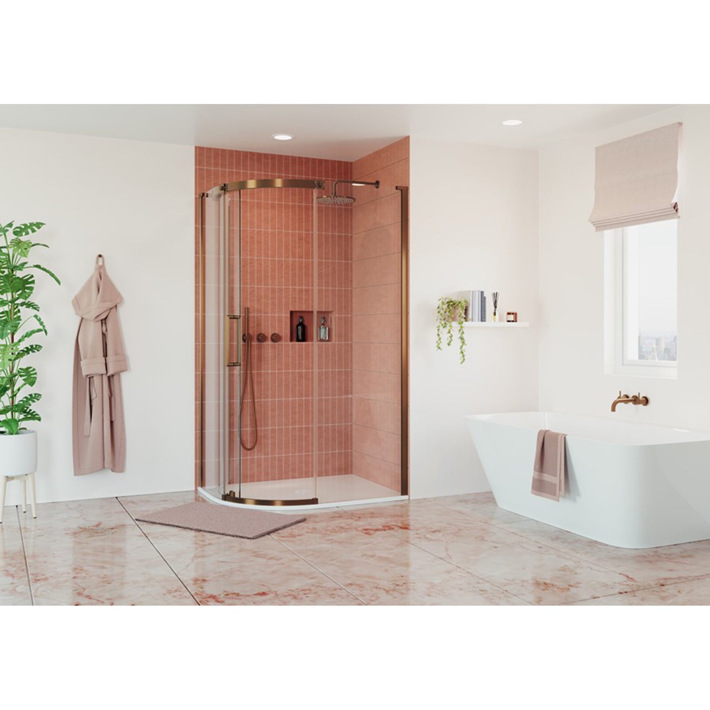 Crosswater Optix OXQSFC10X8_L 10 Offset Quadrant