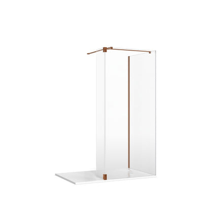 Crosswater Gallery 8 Glass Corner with Hinged Deflector (T Bracing Bar)