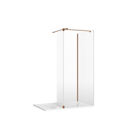Crosswater Gallery 8 Glass Corner with Fixed Deflector (T Bracing Bar)