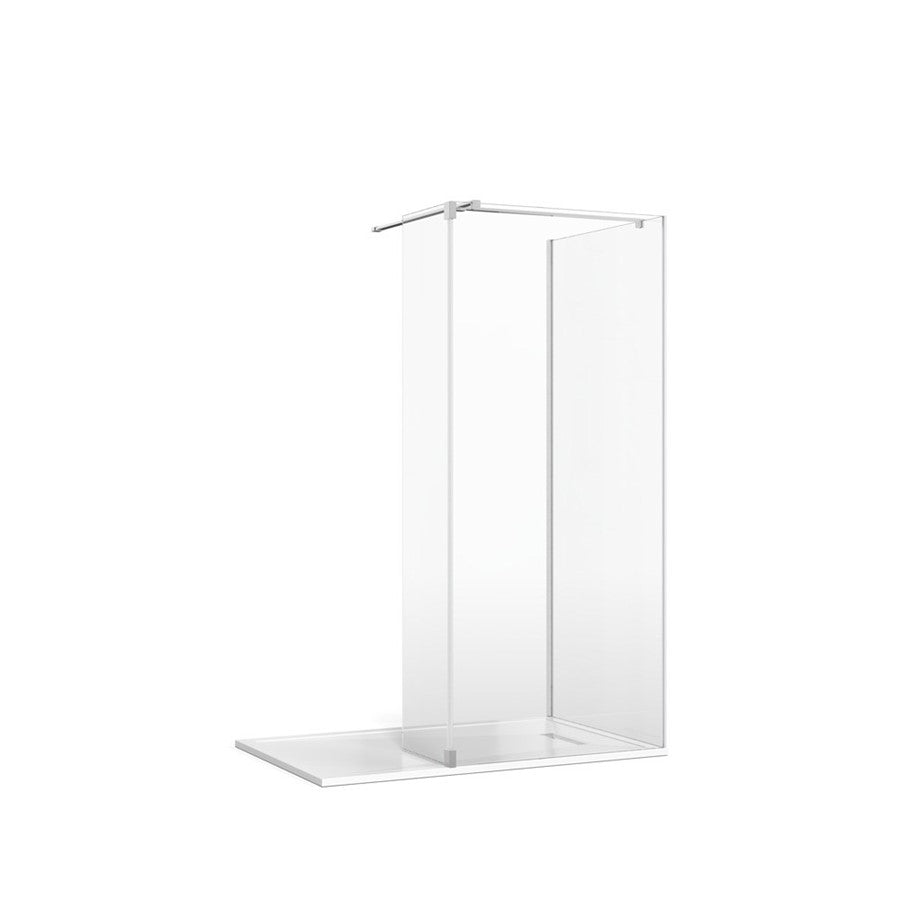 Crosswater Gallery 8 Glass Corner with Fixed Deflector (T Bracing Bar)