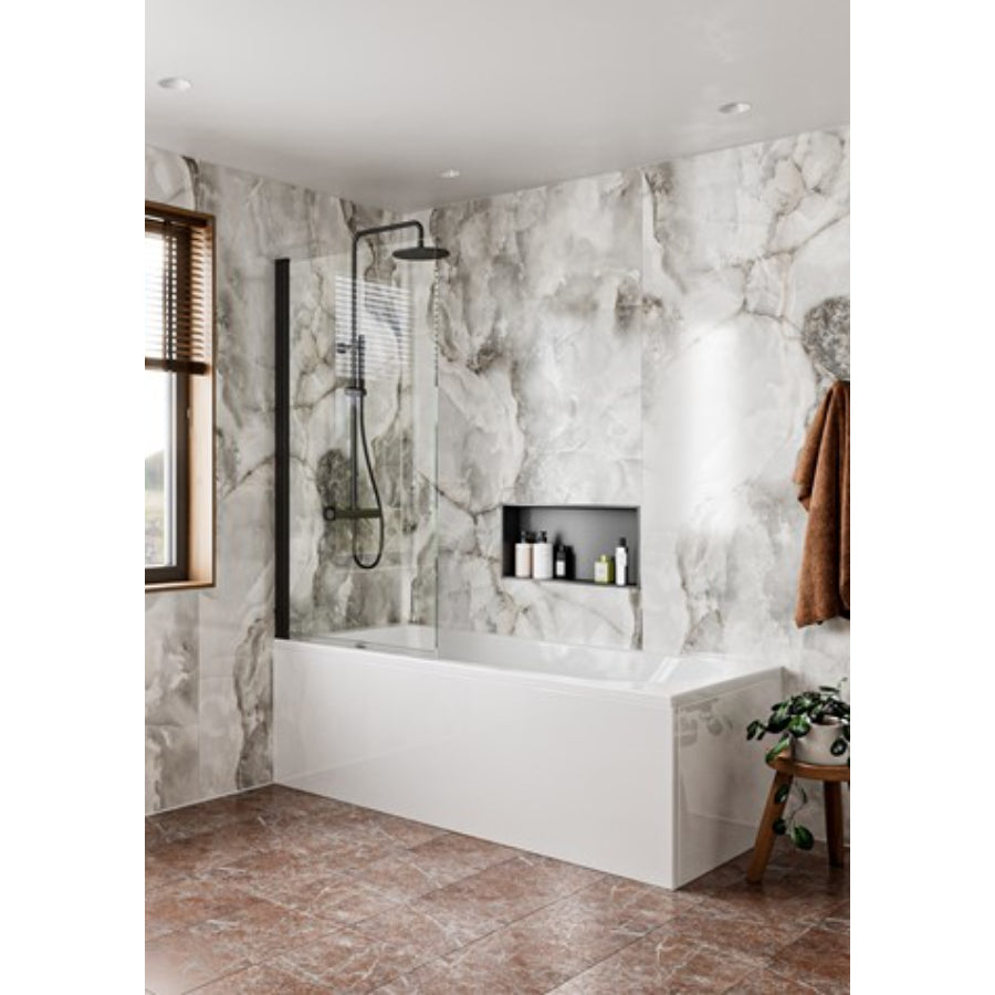 Crosswater Clear 6 Hinged Bath Screen 800mm