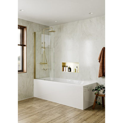 Crosswater Clear 6 Hinged Bath Screen 800mm