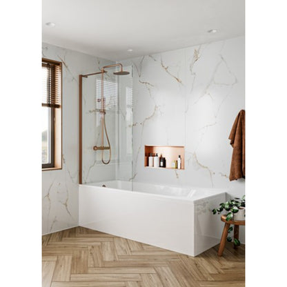Crosswater Clear 6 Fixed Bath Screen 900mm