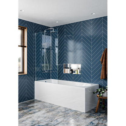 Crosswater Clear 6 Fixed Bath Screen 900mm