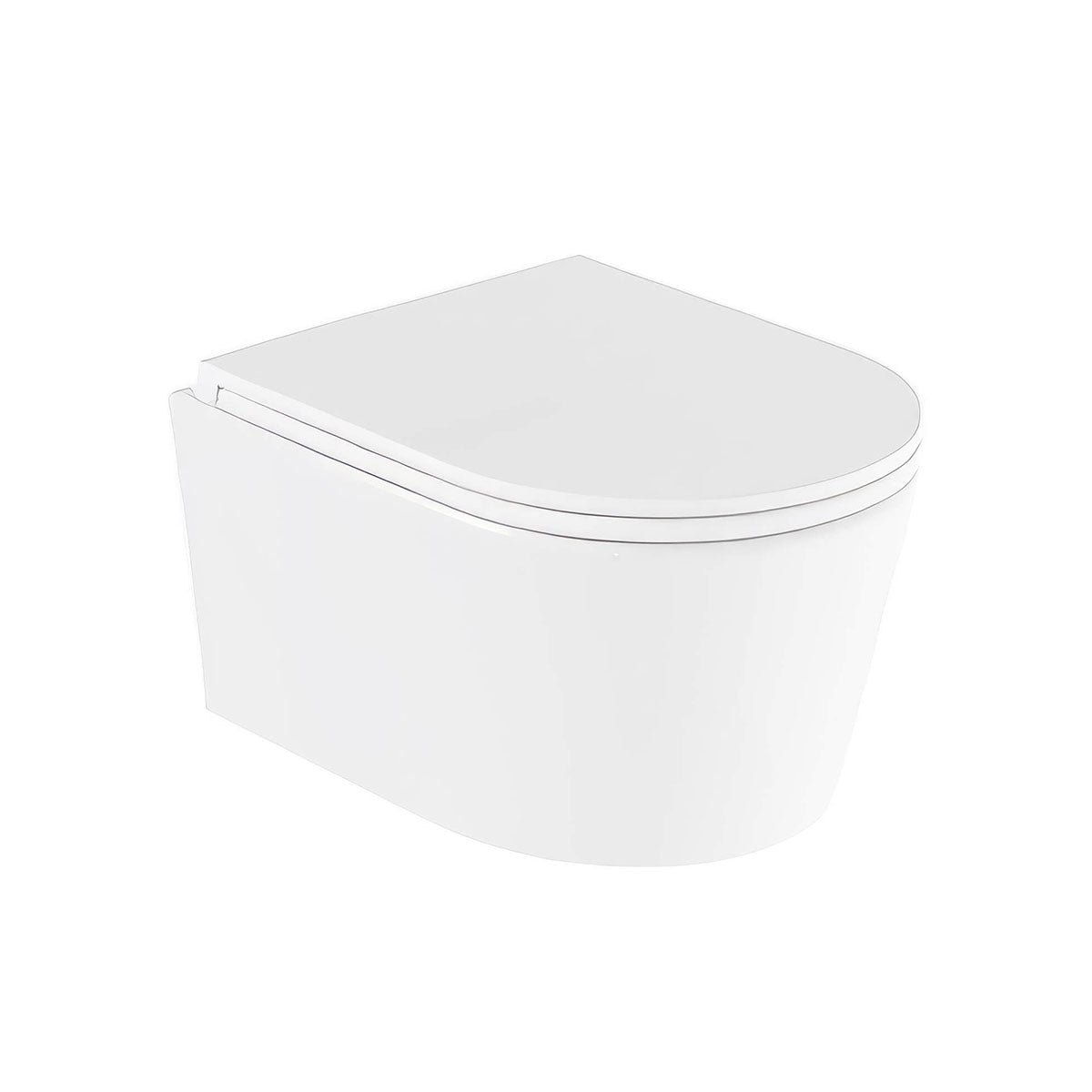 Vado CAM-WC-WH-RO Cameo 485mm Rimless White Wall Hung WC Pan And Soft-Close Seat