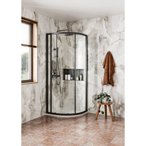 Crosswater Clear CAQSBC0800 6 Quadrant Single Door