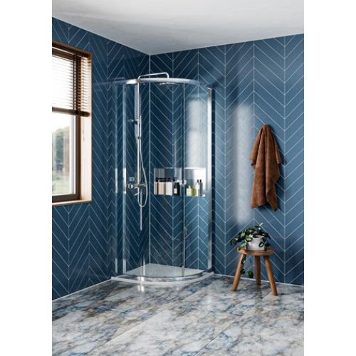 Crosswater Clear CAQSBC0800 6 Quadrant Single Door