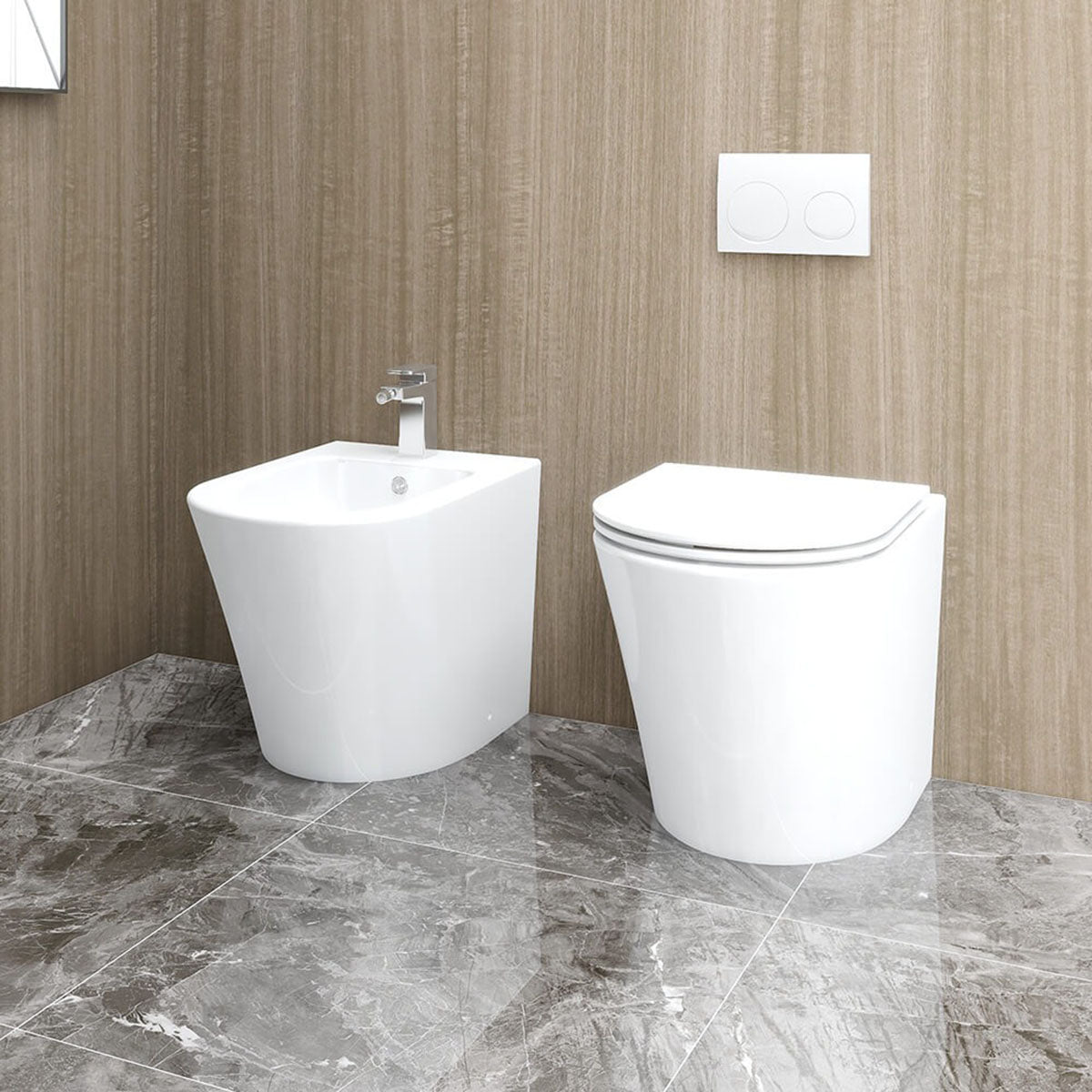 IMEX Arco CB1088R 520mm Rimless Back To Wall White WC Pan