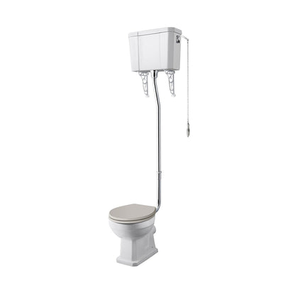 Hudson Reed Richmond High Level WC Pan with Cistern and Flush Pipe Kit - 465 x 625 x 2140mm