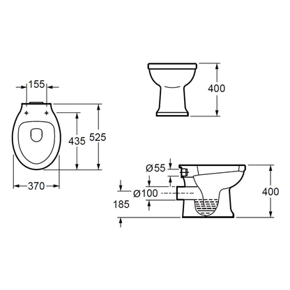IMEX CF10142 Wyndham Traditional High Level WC Set