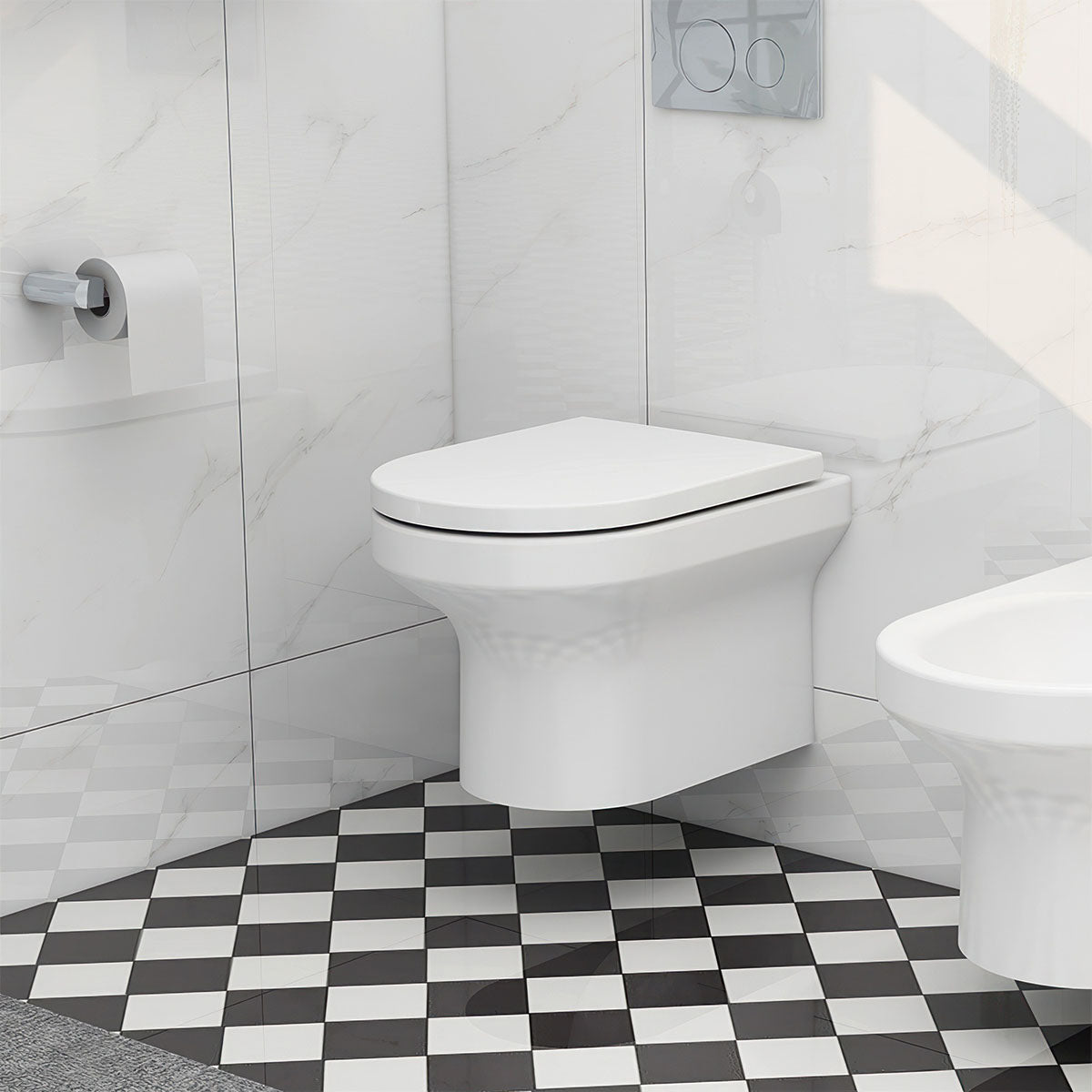 Imex CH10156R Alma 500mm Rimless Wall Hung WC Pan