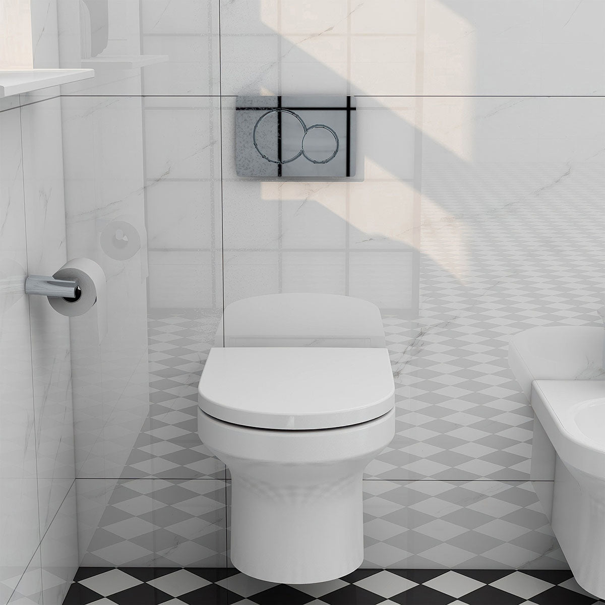 Imex CH10156R Alma 500mm Rimless Wall Hung WC Pan