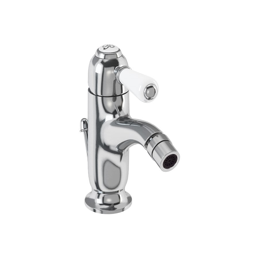 Burlington Chelsea Curved Bidet Mixer with Pop-up Waste