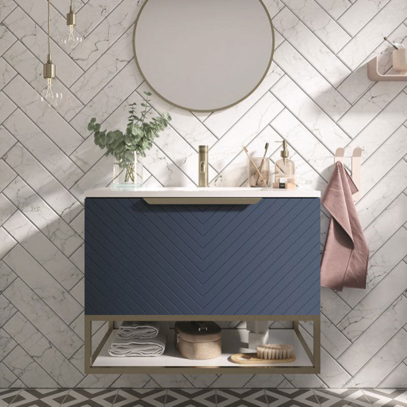 Luxe81 Chevron Wall Hung Vanity Unit