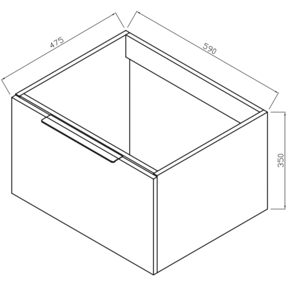 Luxe81 Chevron Wall Hung Vanity Unit