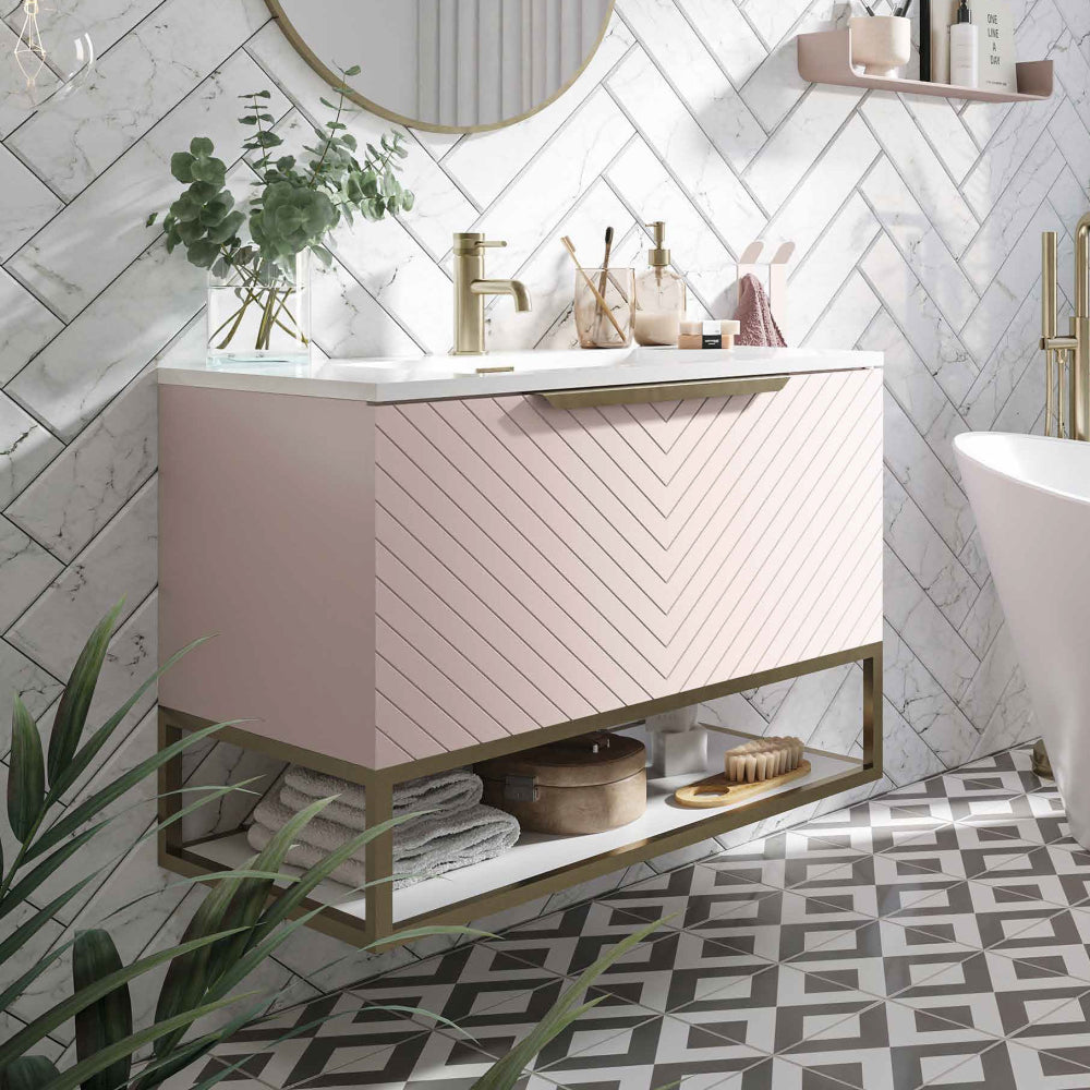 Luxe81 Chevron Wall Hung Vanity Unit