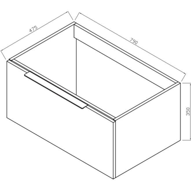Luxe81 Chevron Wall Hung Vanity Unit