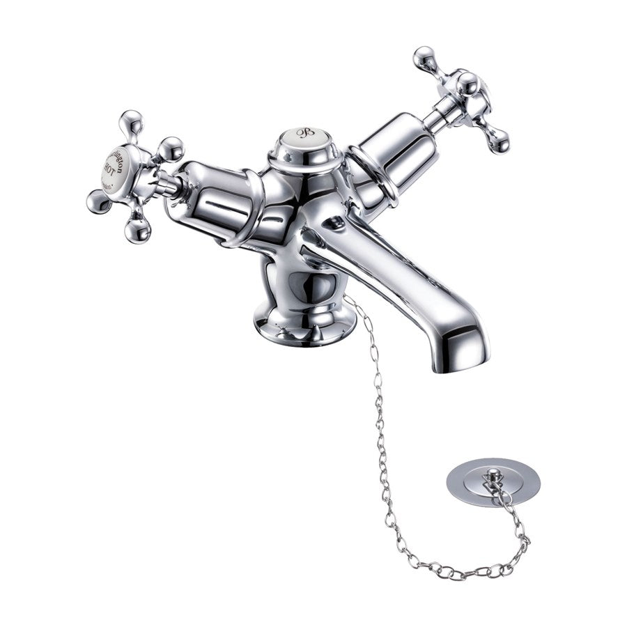 Burlington Claremont CL5_QT Basin Mixer with Plug & Chain Waste