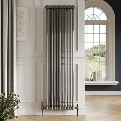 Luxe81 2 Column Raw Metal Vertical Designer Radiator