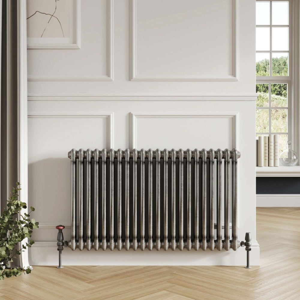 Luxe81 2 Column Raw Metal Horizontal Designer Radiator